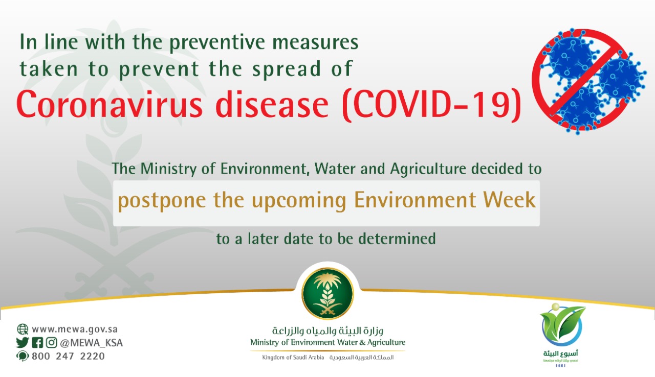 Environment Week postponed due to preventative measures towards Coronavirus